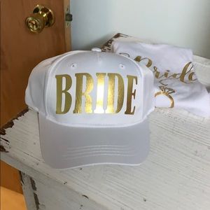 Gold Foil “Bride” Cap